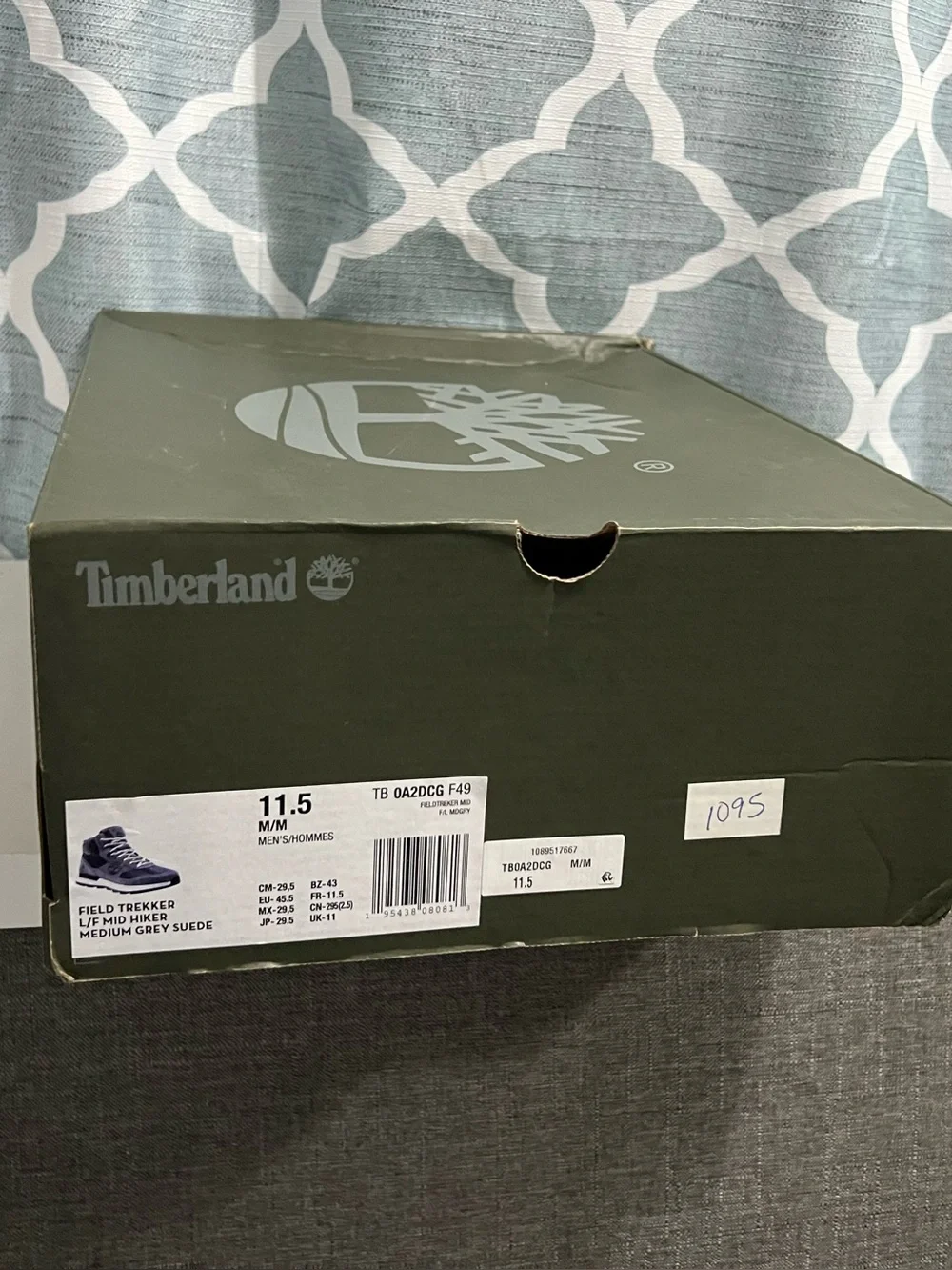 Timberland Men’s Gray and White High-Top Sneakers
